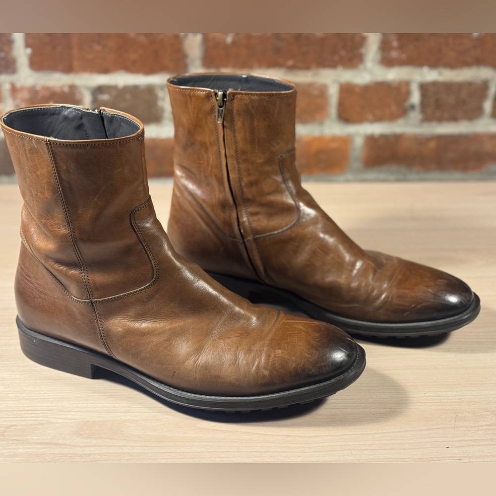 To Boot New York Belvedere Leather Boots 11.5 Hand Made Italy - Picture 3 of 8